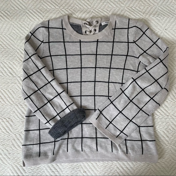 Madewell Windowpane Sweater - Picture 1 of 7